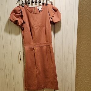 Rachel Parcell Puff Sleeve Mini Dress in Mauve